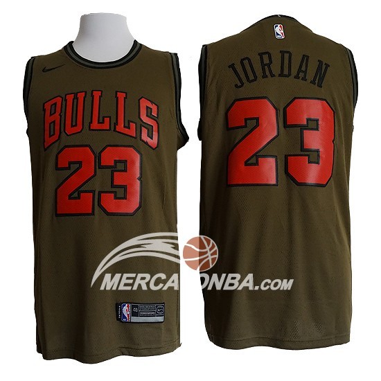 Maglia NBA Bulls Michael Jordan Nike Verde